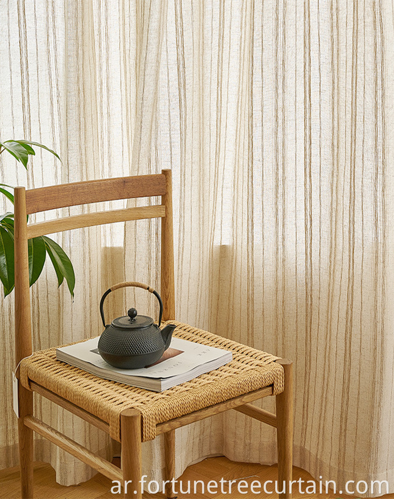 Living Room Linen Tulle Curtains